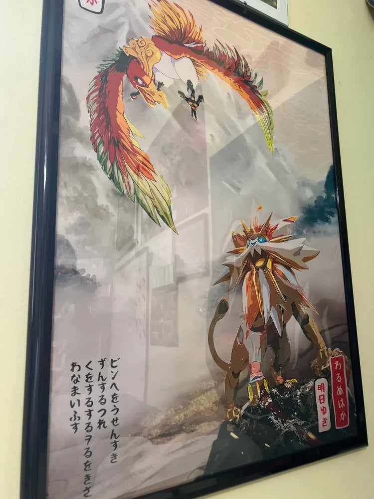 Pokemon - Artistico Dipinto Su Tela In Stile Mitologico Poster