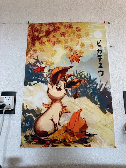 Pokemon - Artistico Dipinto Su Tela In Stile Mitologico Poster