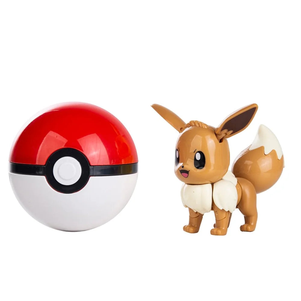 Pokemon - Pokeball Con Mini Action Figure Originale Takara Tomy