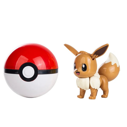 Pokemon - Pokeball Con Mini Action Figure Originale Takara Tomy