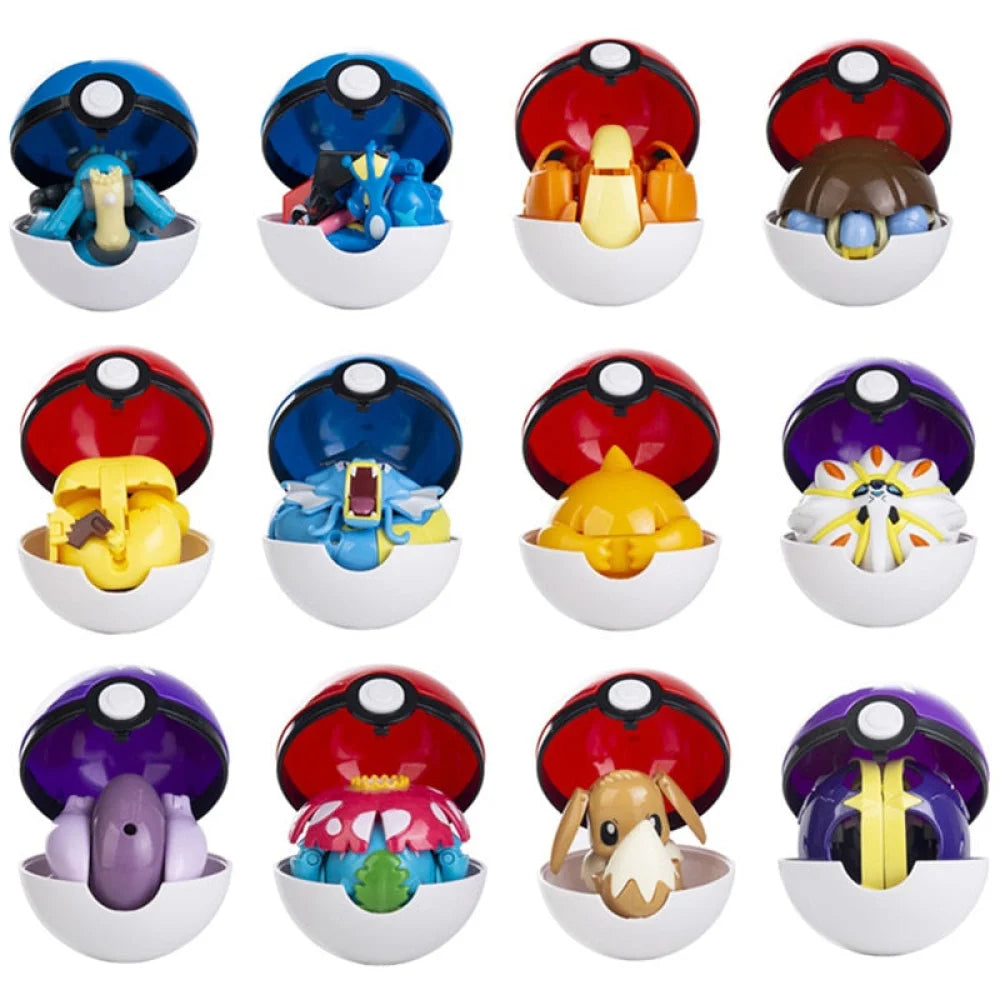 Pokemon - Pokeball Con Mini Action Figure Originale Takara Tomy