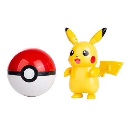 Pokemon - Pokeball Con Mini Action Figure Originale Takara Tomy