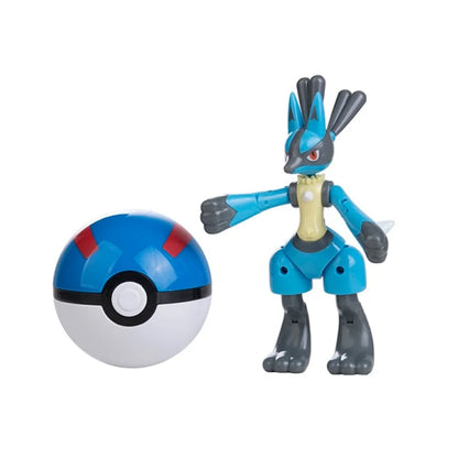 Pokemon - Pokeball Con Mini Action Figure Originale Takara Tomy