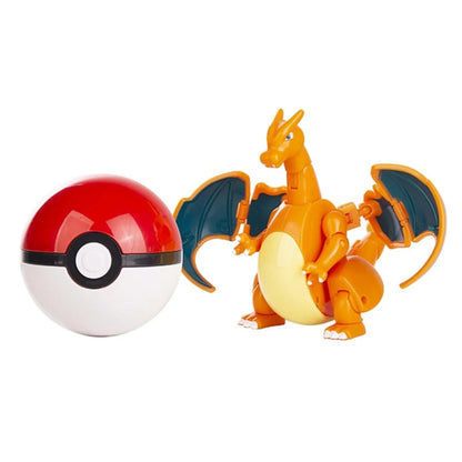 Pokemon - Pokeball Con Mini Action Figure Originale Takara Tomy