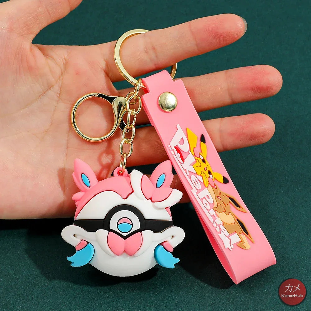 Pokemon - Portachiavi in Silicone Evoluzioni Eevee - Sylveon - Accessori