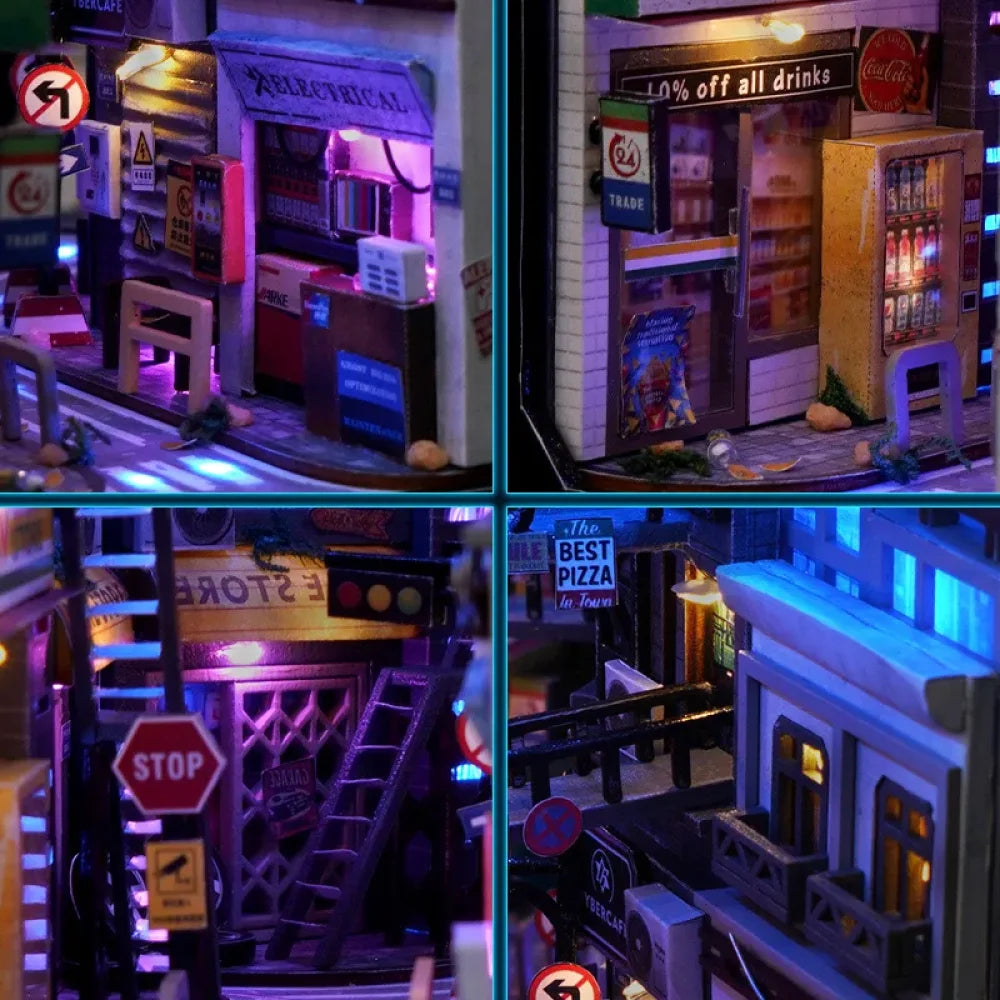 Puzzle Da Scaffale Fai Te 3D - Paesaggi In Miniatura Cybercity E Seacity Gadget
