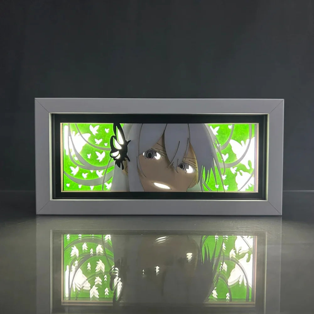 Re:Zero Starting Life in Another World - Echidna e Rem Light Box 3D con Luce Led Gadget