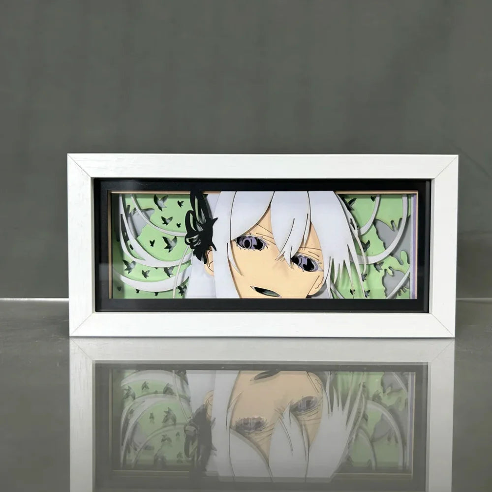 Re:Zero Starting Life in Another World - Echidna e Rem Light Box 3D con Luce Led Gadget