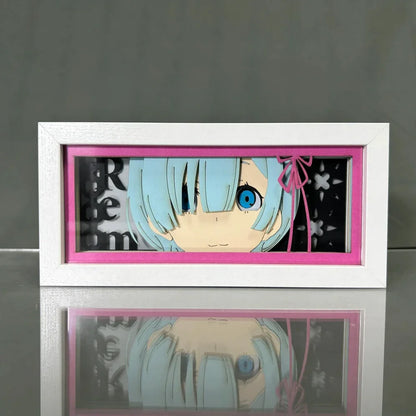 Re:Zero Starting Life in Another World - Echidna e Rem Light Box 3D con Luce Led Gadget