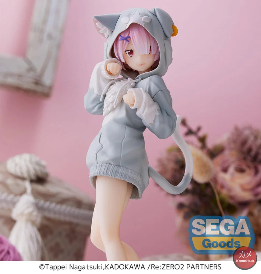 Re:zero Starting Life In Another World - Emilia Ram E Rem Originale Sega Super Premium 21.5Cm Action