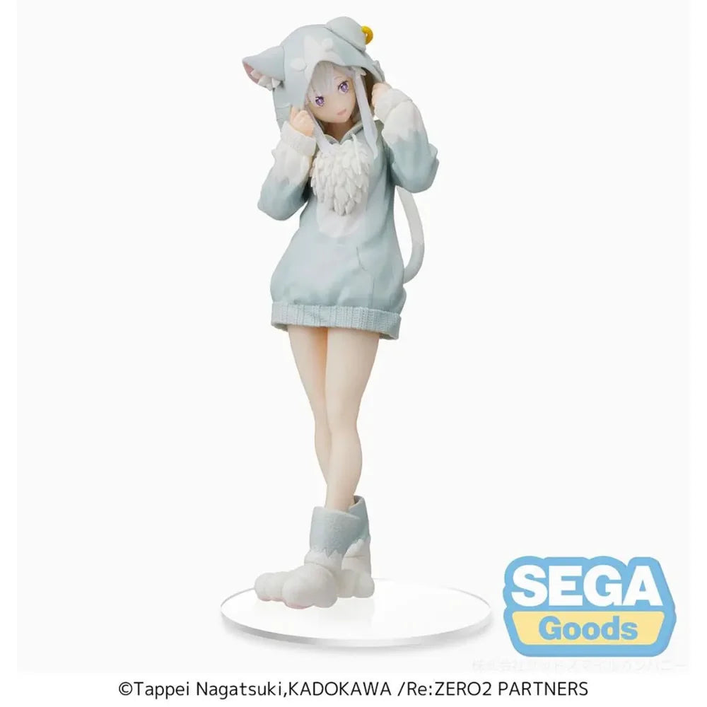 Re:zero Starting Life In Another World - Emilia Ram E Rem Originale Sega Super Premium Action Figure