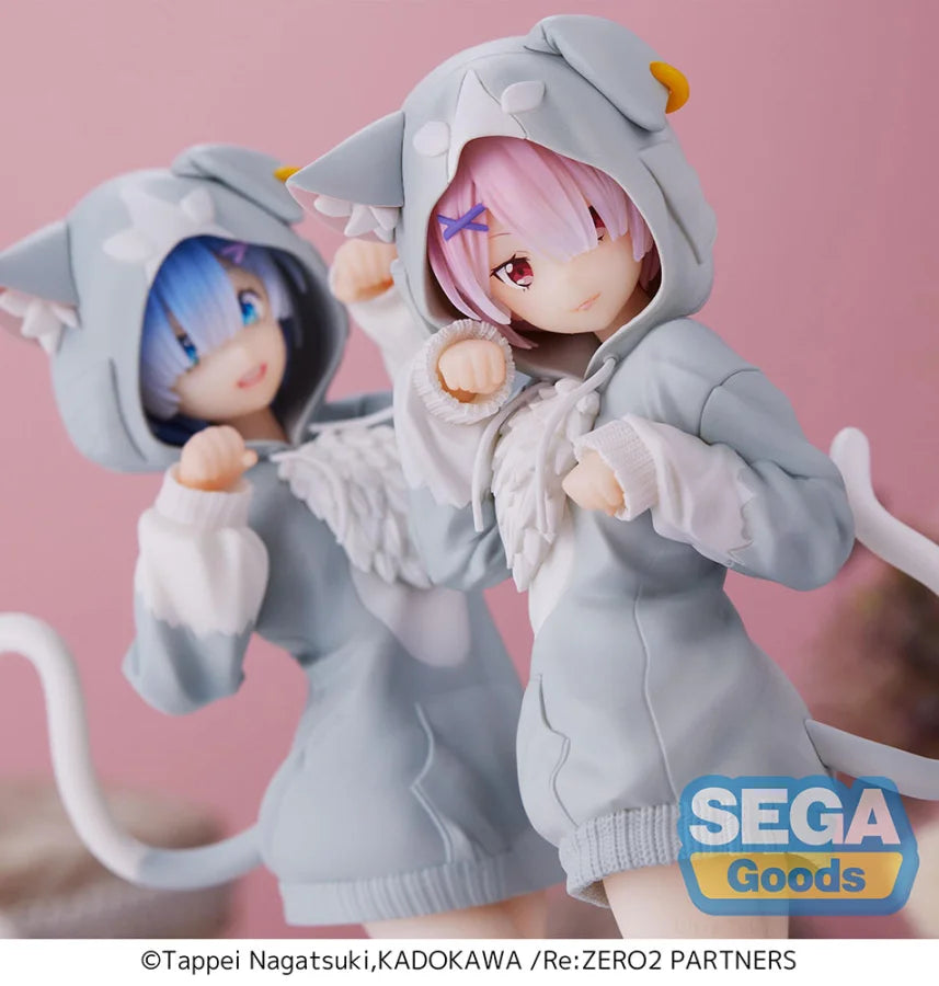 Re:zero Starting Life In Another World - Emilia Ram E Rem Originale Sega Super Premium Action Figure