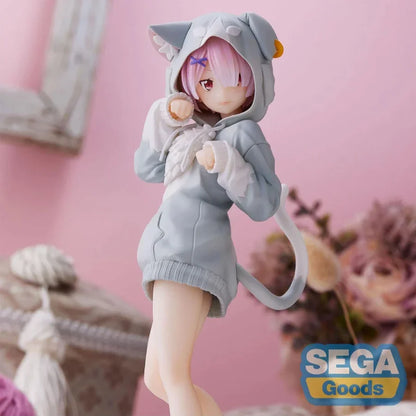 Re:zero Starting Life In Another World - Emilia Ram E Rem Originale Sega Super Premium Action Figure