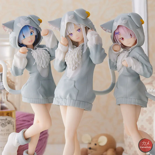 Re:zero Starting Life In Another World - Emilia Ram E Rem Originale Sega Super Premium Action Figure