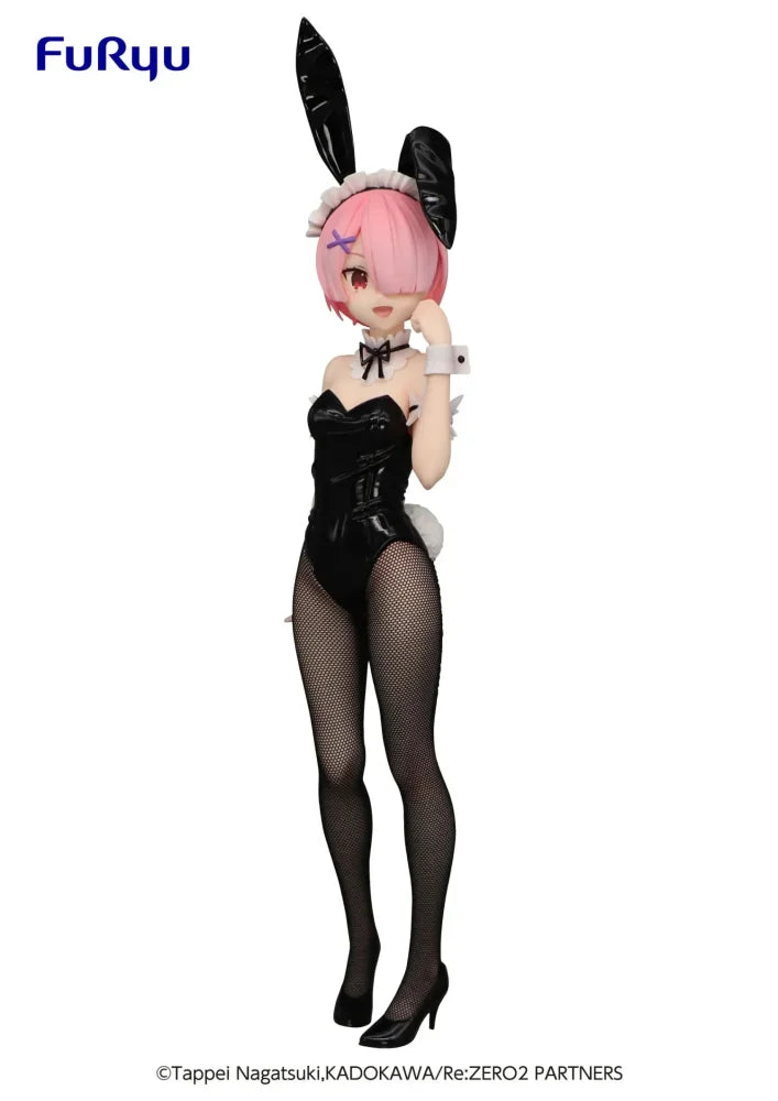 Re:zero Starting Life In Another World - Ram E Rem Bunny Girl Black Originale Furyu Action Figure