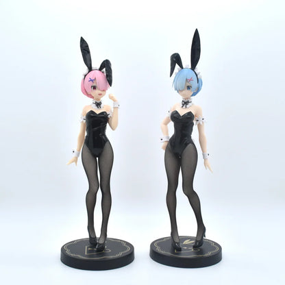 Re:zero Starting Life In Another World - Ram E Rem Bunny Girl Black Originale Furyu Action Figure