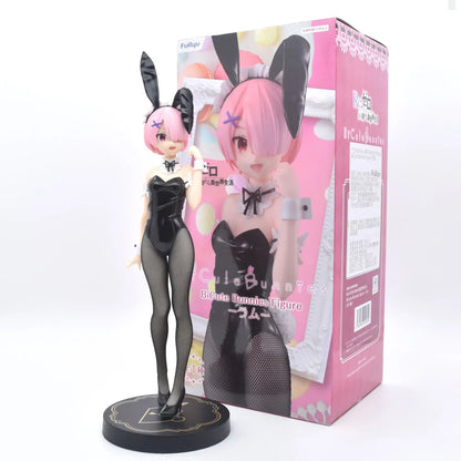 Re:zero Starting Life In Another World - Ram E Rem Bunny Girl Black Originale Furyu Action Figure
