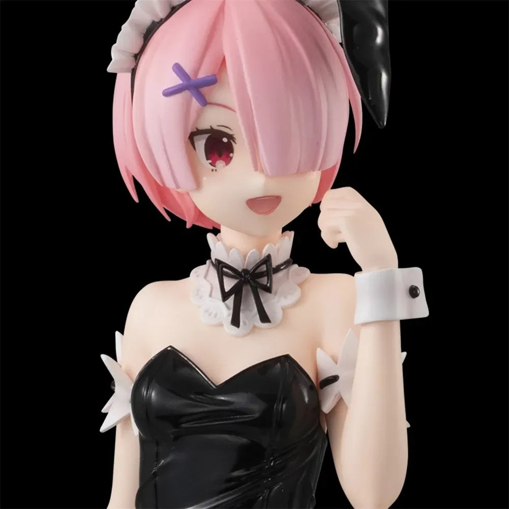 Re:zero Starting Life In Another World - Ram E Rem Bunny Girl Black Originale Furyu Action Figure