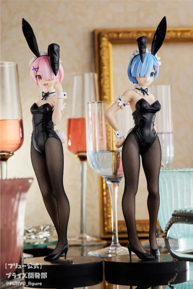 Re:zero Starting Life In Another World - Ram E Rem Bunny Girl Black Originale Furyu Action Figure
