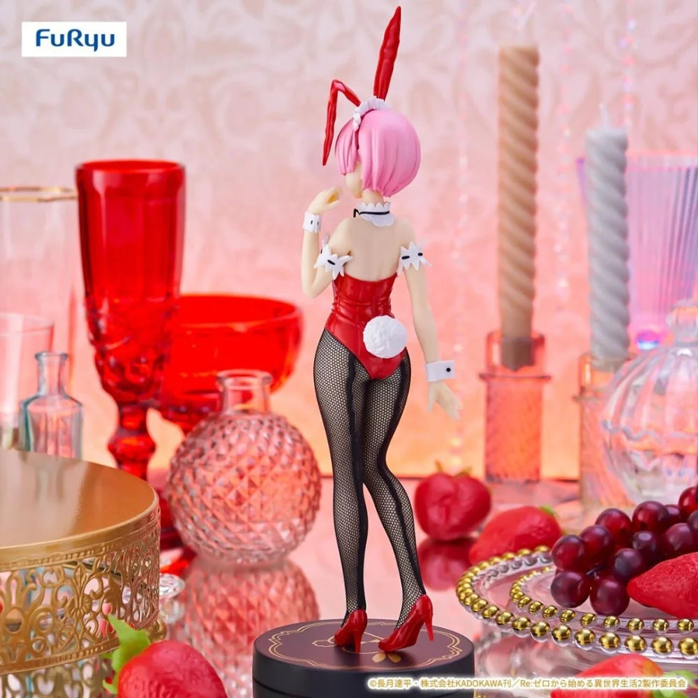 Re:zero Starting Life In Another World - Ram E Rem Bunny Girl Red Originale Furyu Action Figure