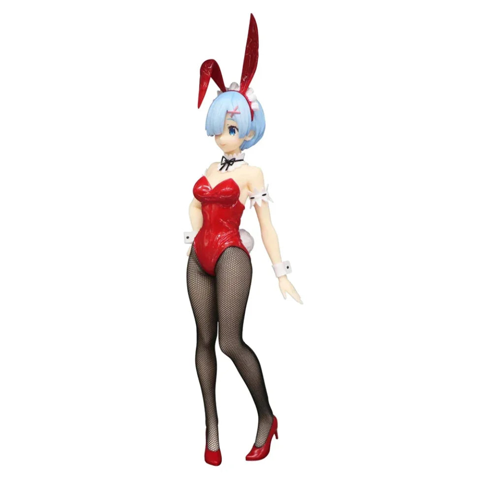 Re:zero Starting Life In Another World - Ram E Rem Bunny Girl Red Originale Furyu Action Figure