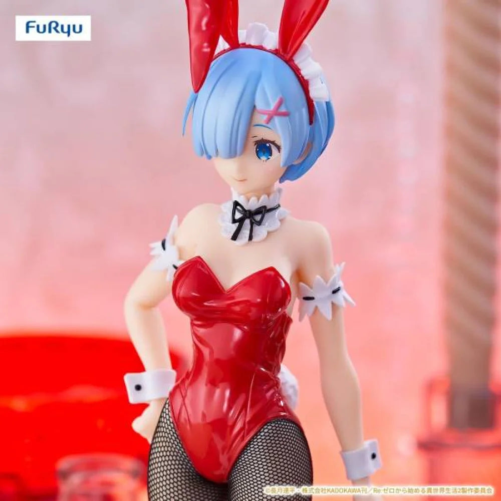 Re:zero Starting Life In Another World - Ram E Rem Bunny Girl Red Originale Furyu Action Figure