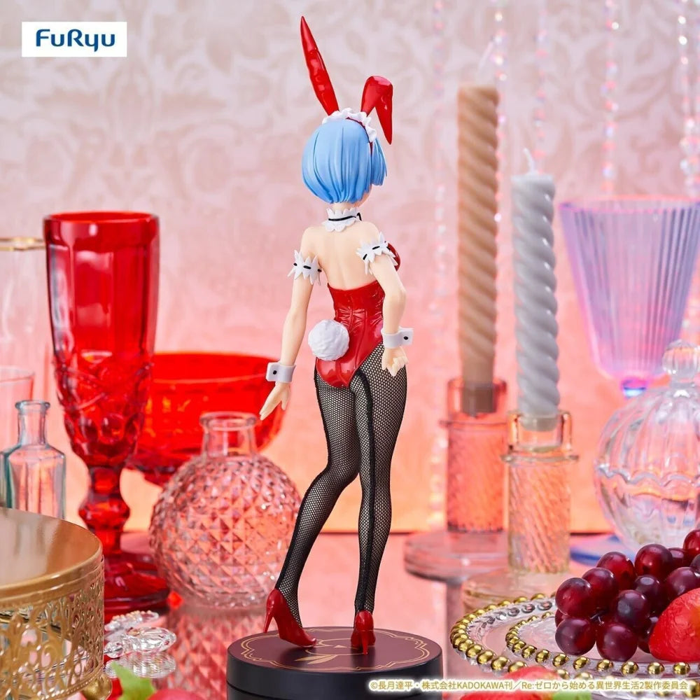 Re:zero Starting Life In Another World - Ram E Rem Bunny Girl Red Originale Furyu Action Figure