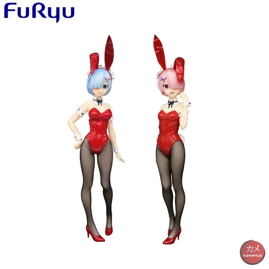 Re:zero Starting Life In Another World - Ram E Rem Bunny Girl Red Originale Furyu Action Figure