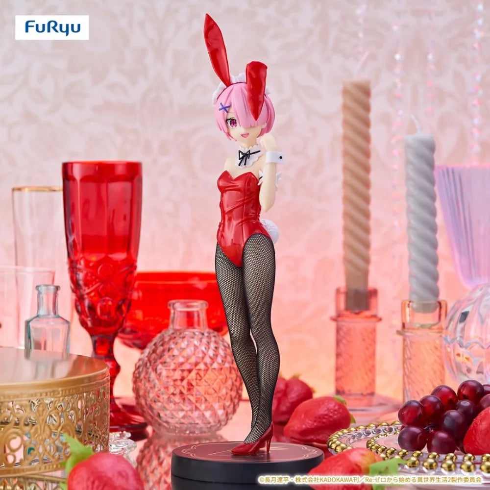 Re:zero Starting Life In Another World - Ram E Rem Bunny Girl Red Originale Furyu Action Figure