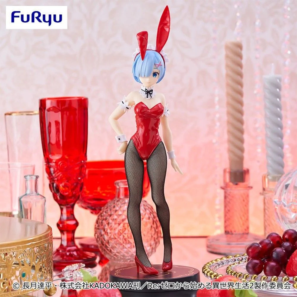 Re:zero Starting Life In Another World - Ram E Rem Bunny Girl Red Originale Furyu Action Figure