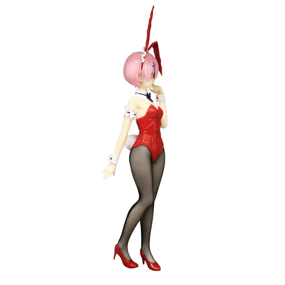 Re:zero Starting Life In Another World - Ram E Rem Bunny Girl Red Originale Furyu Action Figure