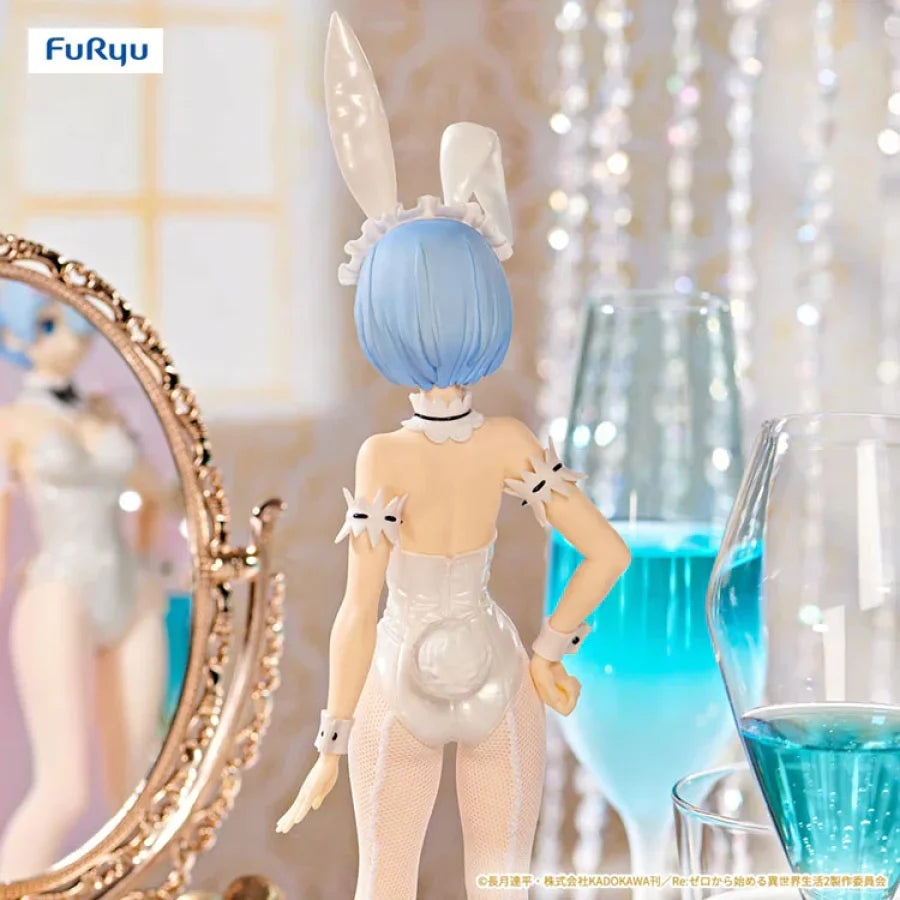 Re:zero Starting Life In Another World - Ram E Rem Bunny Girl White Originale Furyu Action Figure