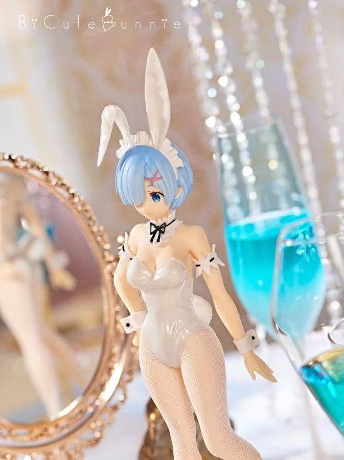 Re:zero Starting Life In Another World - Ram E Rem Bunny Girl White Originale Furyu Action Figure