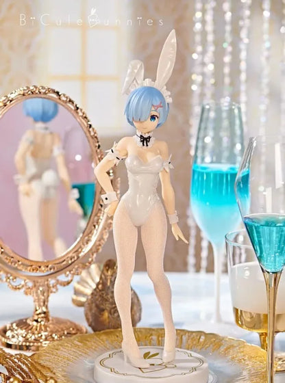 Re:zero Starting Life In Another World - Ram E Rem Bunny Girl White Originale Furyu Action Figure