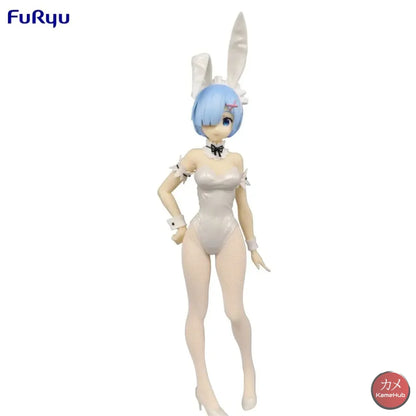 Re:zero Starting Life In Another World - Ram E Rem Bunny Girl White Originale Furyu 30Cm Action