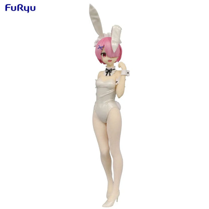 Re:zero Starting Life In Another World - Ram E Rem Bunny Girl White Originale Furyu Action Figure