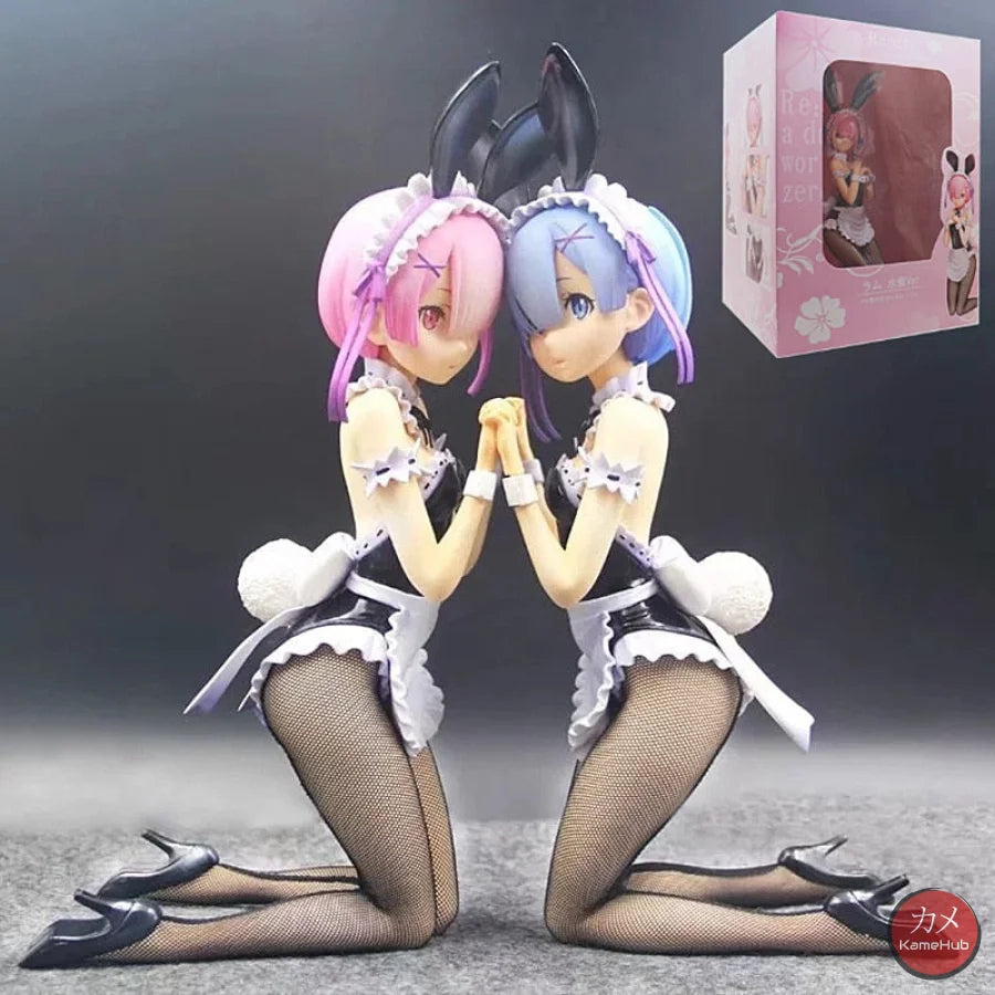 Re:zero Starting Life In Another World - Ram E Rem Bunny Maid Action Figure