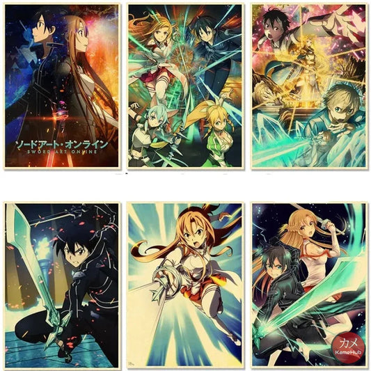 Sao: Sword Art Online - Anime Poster Aesthetic In A3 Hd