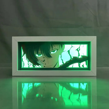 Solo Leveling - Sung Jinwoo Anime Light Box 3D Con Luce Led Gadget