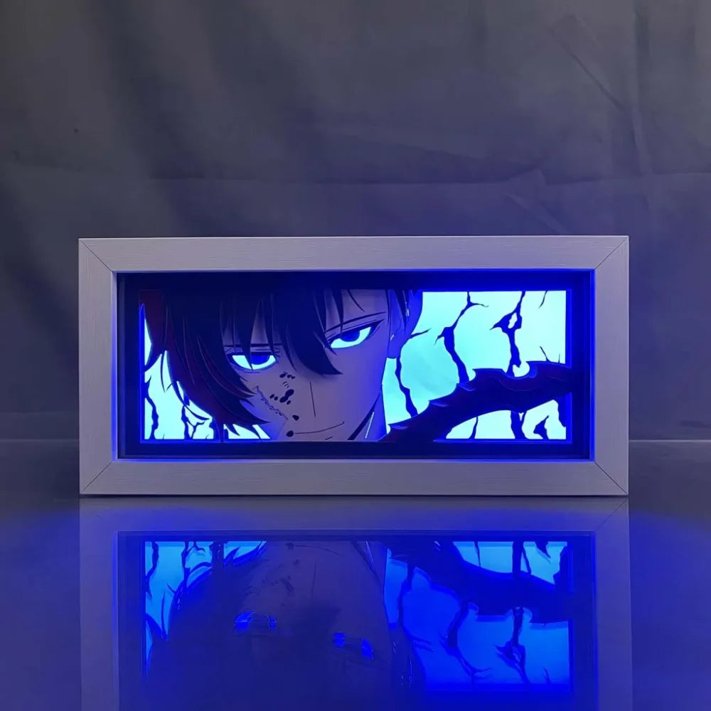 Solo Leveling - Sung Jinwoo Anime Light Box 3D Con Luce Led Gadget