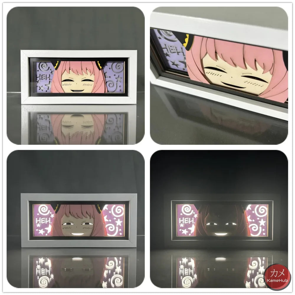 Spy x Family - Anya e Yor Forger Light Box 3D con Luce Led Anya Forger / 16 Colori con Telecomando Gadget