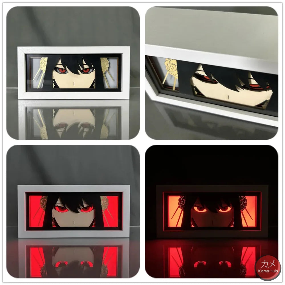 Spy x Family - Anya e Yor Forger Light Box 3D con Luce Led Yor Forger / 16 Colori con Telecomando Gadget