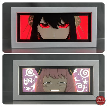 Spy x Family - Anya e Yor Forger Light Box 3D con Luce Led Gadget