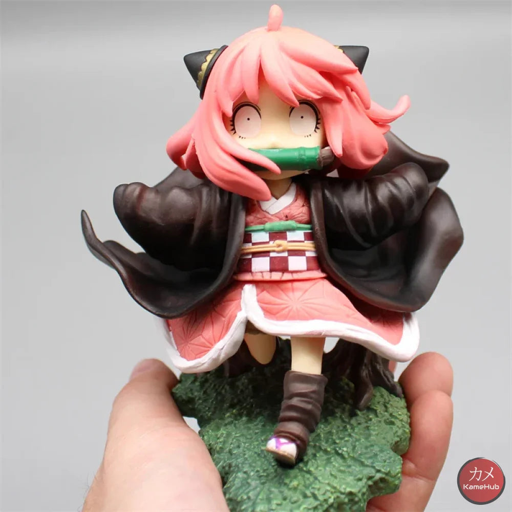 Spy x Family X Demon Slayer - Anya Forger Nezuko Cosplay Action Figure - Anya Forger 12cm - Action Figure