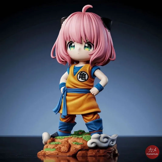 Spy x Family X Dragon Ball Z - Anya Forger Son Goku Cosplay Action Figure - Anya Forger 19cm - Action Figure