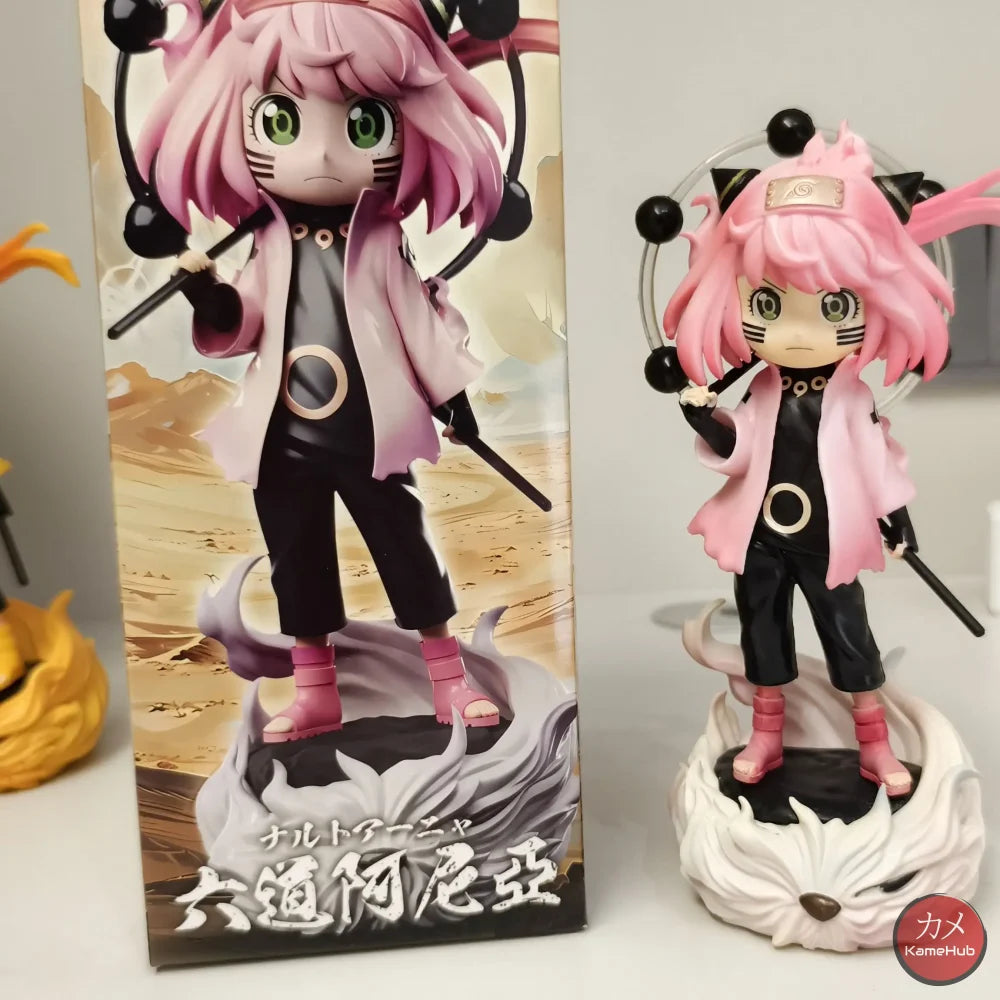 Spy x Family X Naruto Shippuden - Anya Forger Naruto Cosplay Action Figure - Shiny / Anya Forger x Naruto 22cm - Action