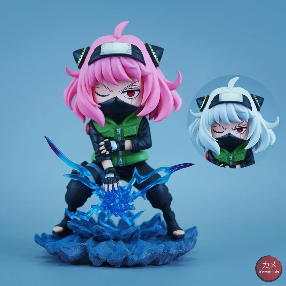 Spy x Family X Naruto Shippuden - Anya Forger Hatake Kakashi Cosplay Action Figure - Anya Forger 19cm - Action Figure