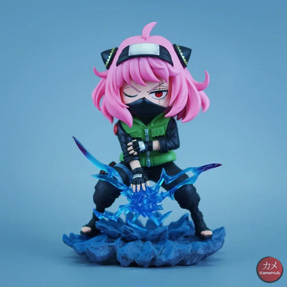 Spy x Family X Naruto Shippuden - Anya Forger Hatake Kakashi Cosplay Action Figure - Anya Forger 19cm - Action Figure