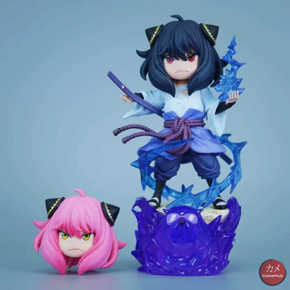 Spy x Family X Naruto Shippuden - Anya Forger Uchiha Sasuke Cosplay Action Figure - Anya Forger 18cm - Action Figure