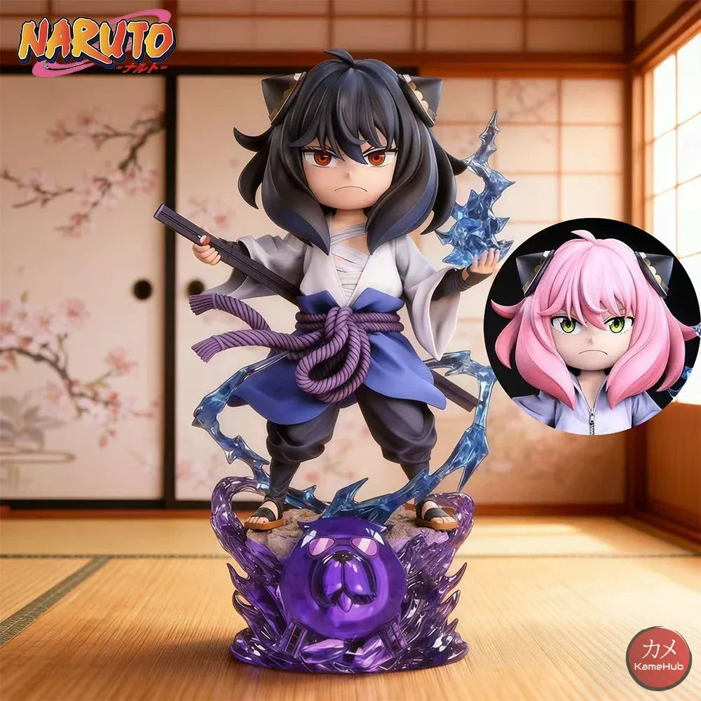 Spy x Family X Naruto Shippuden - Anya Forger Uchiha Sasuke Cosplay Action Figure - Anya Forger 18cm - Action Figure